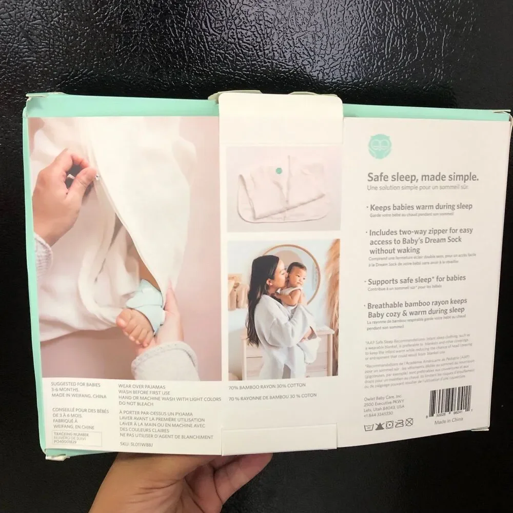 New owlet sleep sack 3-6 months bamboo cotton blend